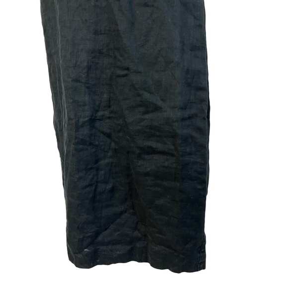 ANN TAYLOR LOFT Black 100% Linen Sleeveless Mini Length Lined High Neck Dress 6 - Picture 7 of 16